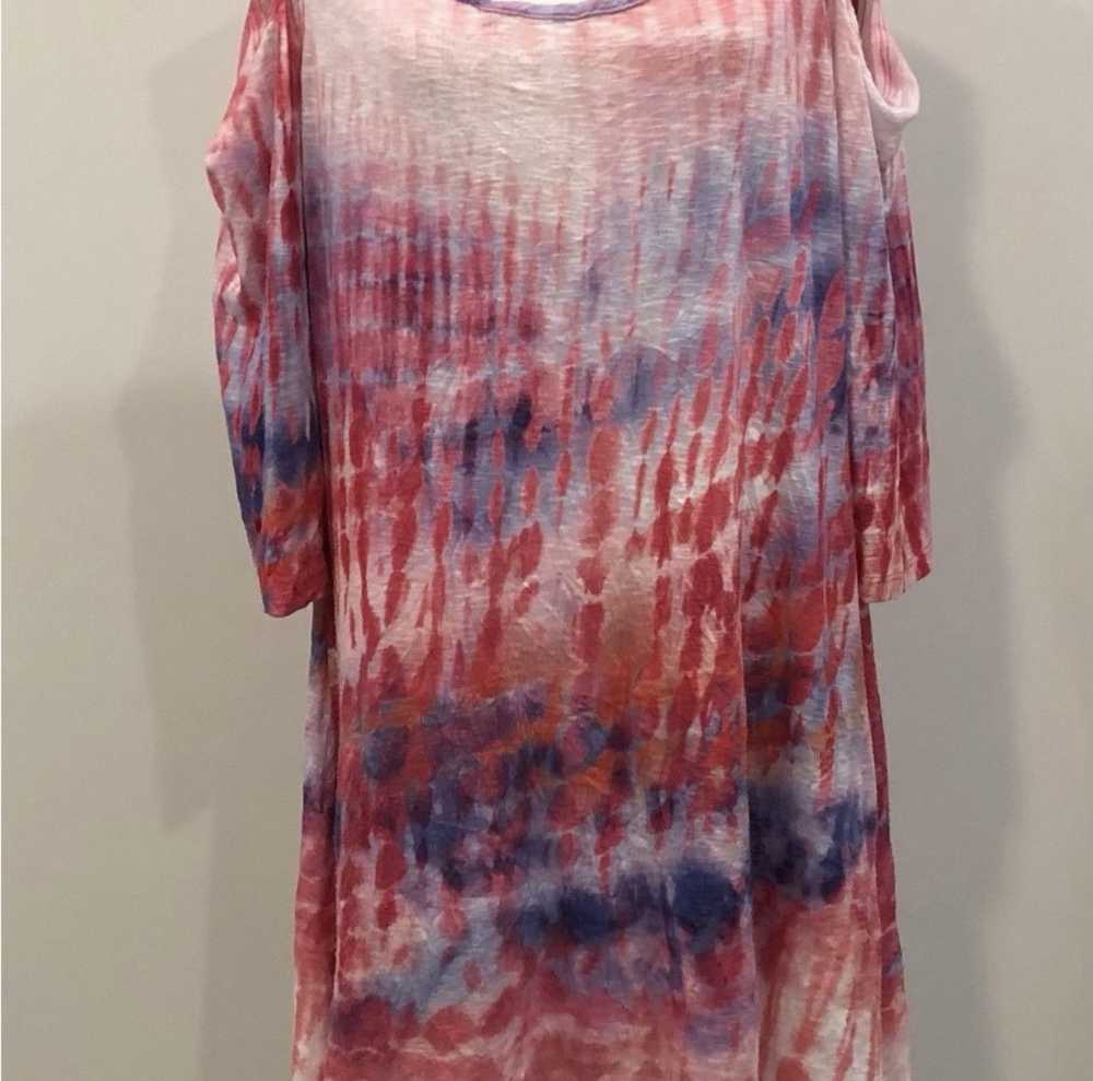 Other David Cline Cold Shoulder Tie Dye Dress - image 2