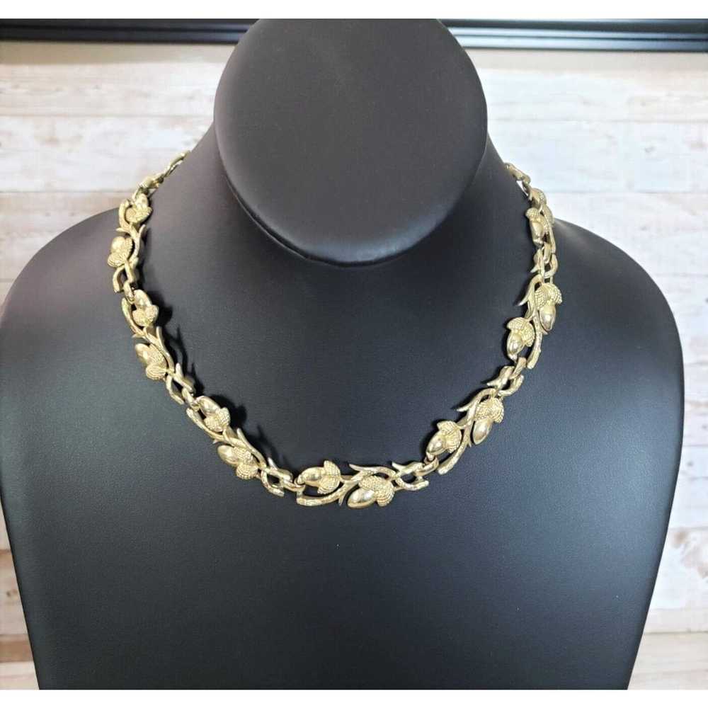 Other Vintage Necklace - Stunning Acorn Design Go… - image 2