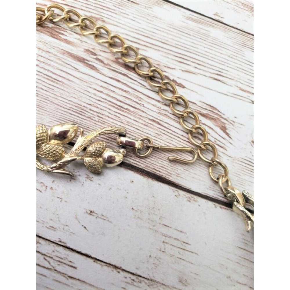 Other Vintage Necklace - Stunning Acorn Design Go… - image 4