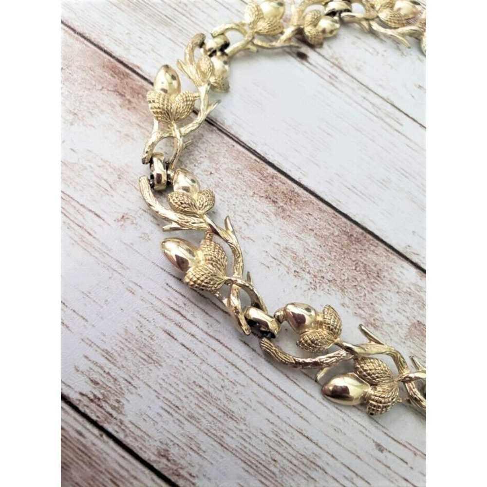 Other Vintage Necklace - Stunning Acorn Design Go… - image 5