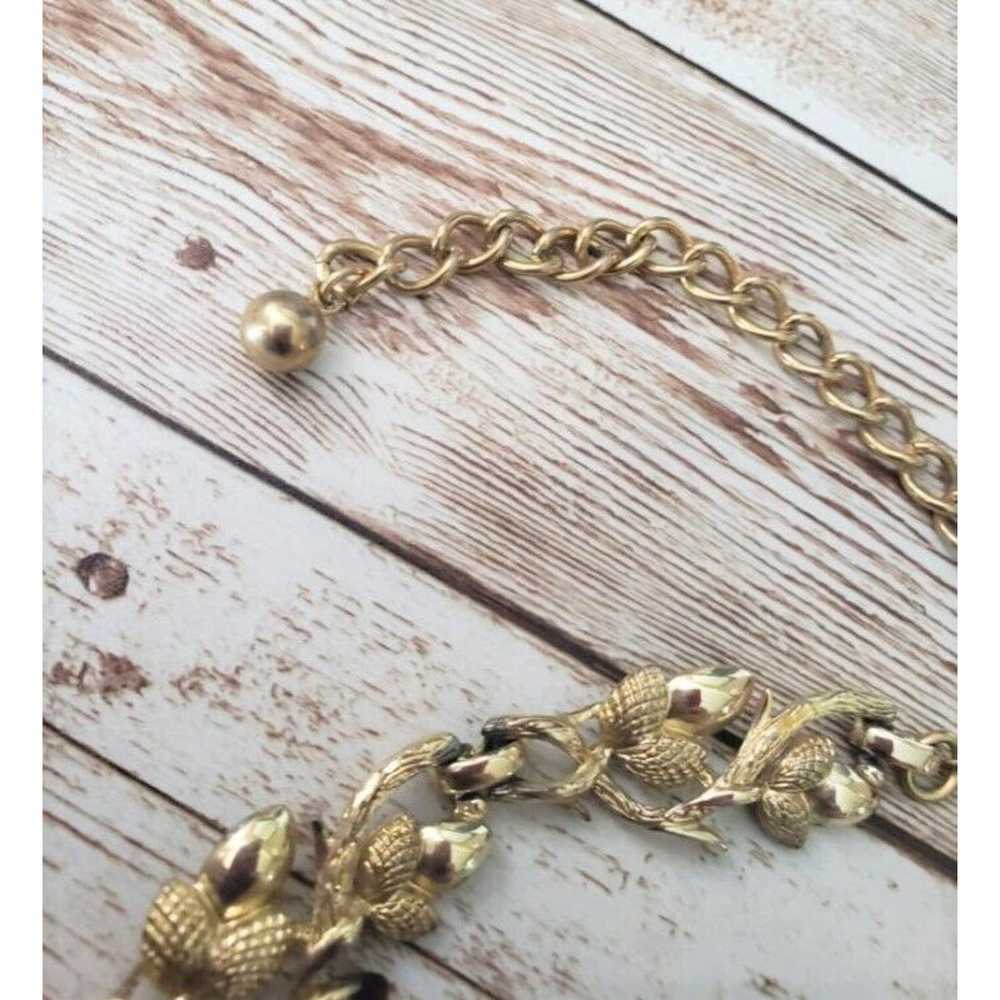 Other Vintage Necklace - Stunning Acorn Design Go… - image 7