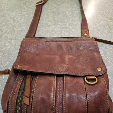 Fossil traveler leather crossbody purse