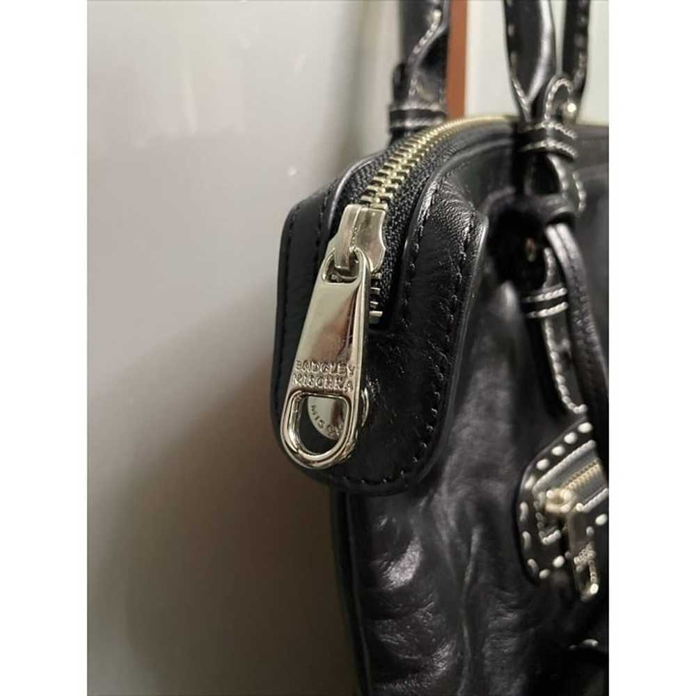 Badgley Mischka Black Leather Double Pocket Front… - image 4