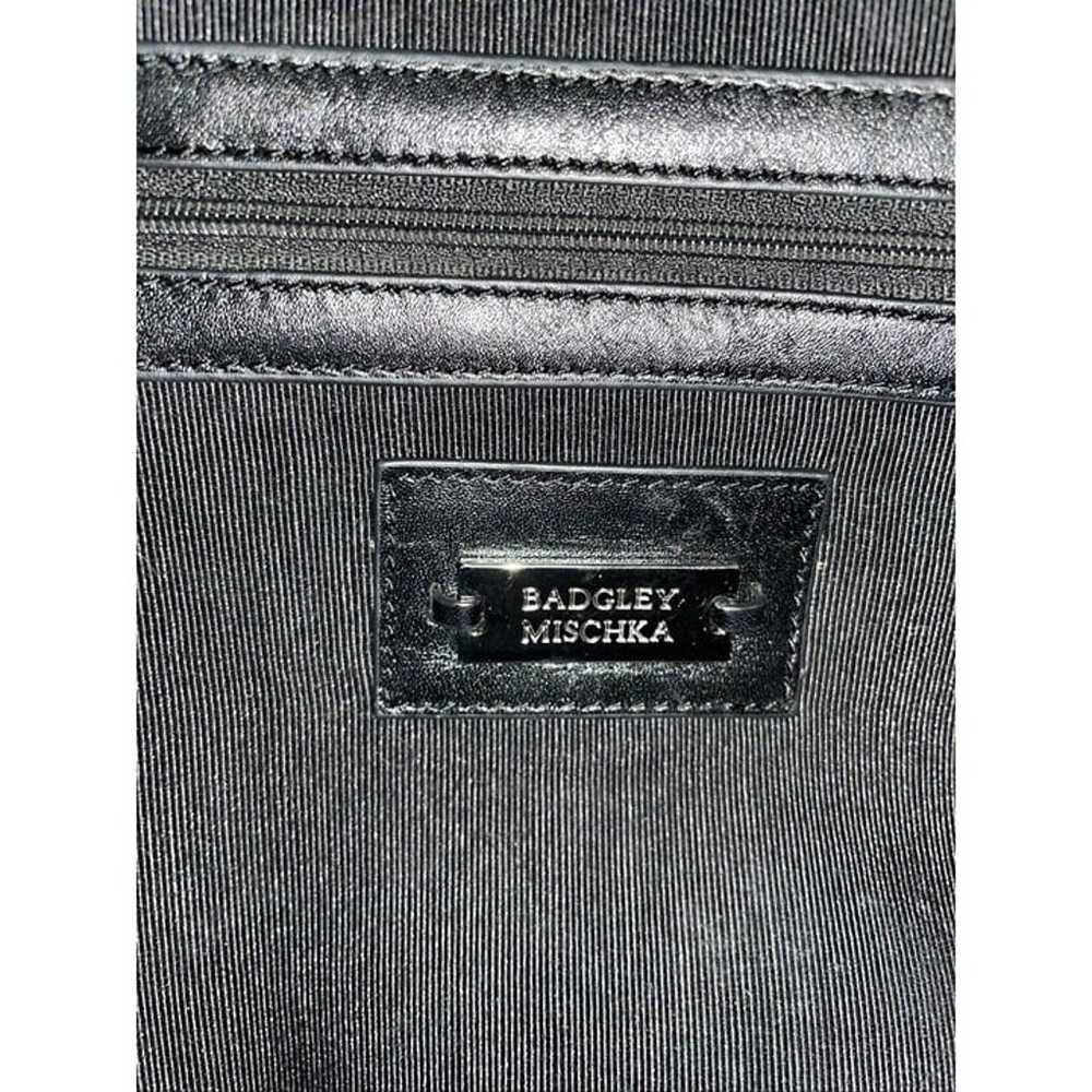 Badgley Mischka Black Leather Double Pocket Front… - image 8