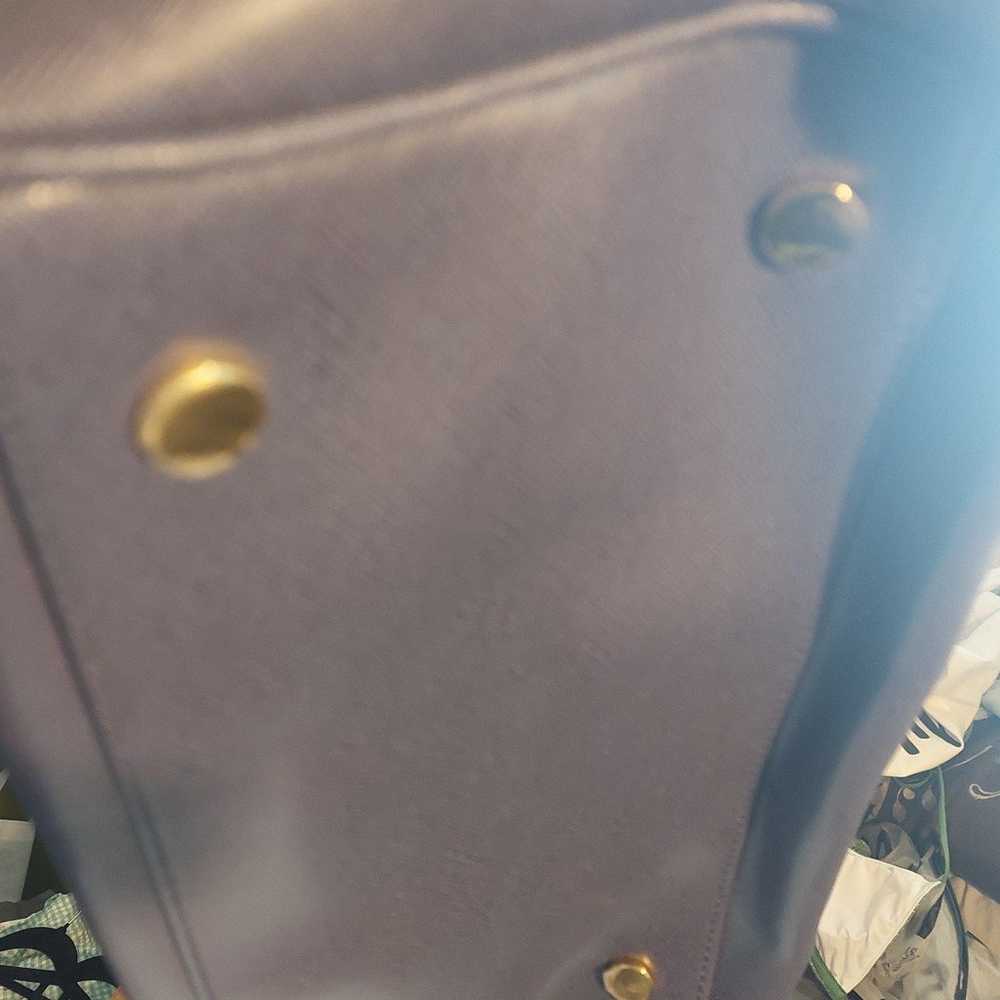 issac mizrahi leather satchel  w/strap - image 4