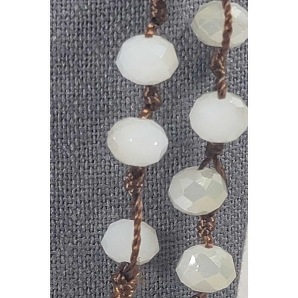 Other White Iridescent Beads Hand Strung 17.5" Ne… - image 2