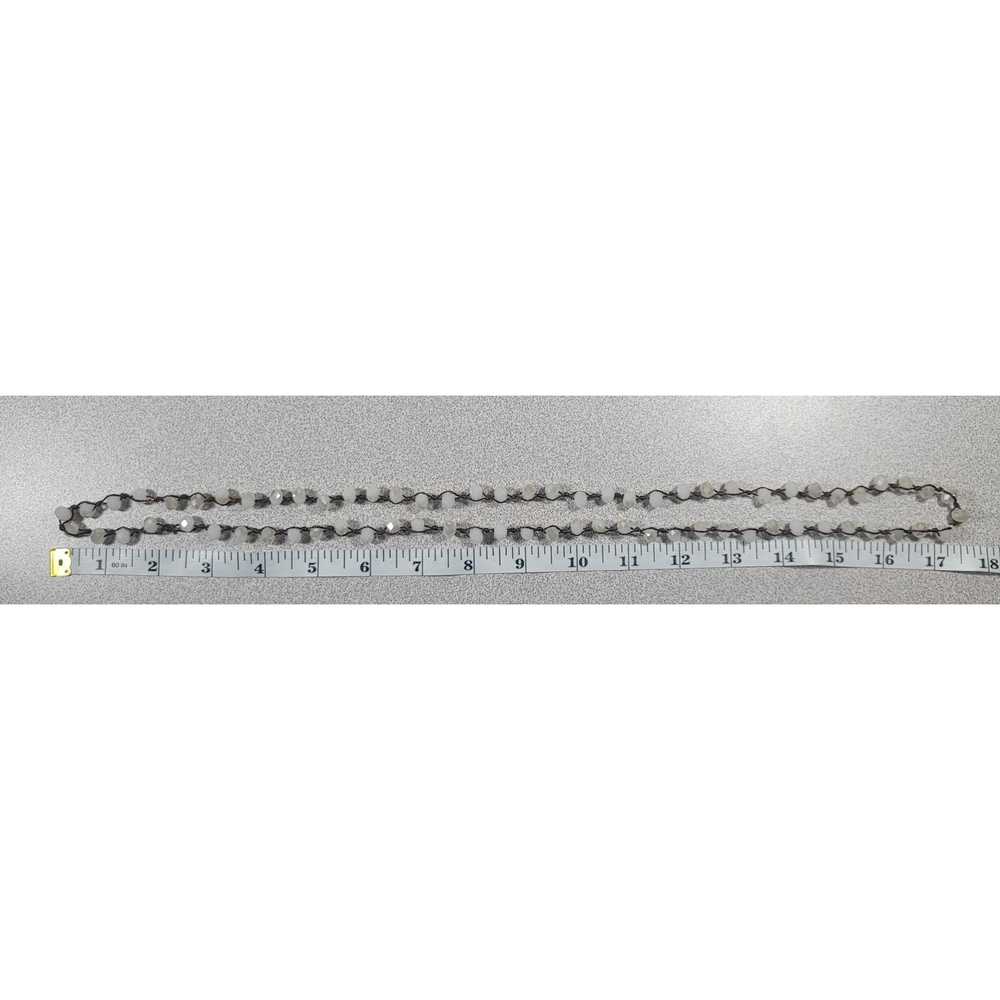Other White Iridescent Beads Hand Strung 17.5" Ne… - image 3