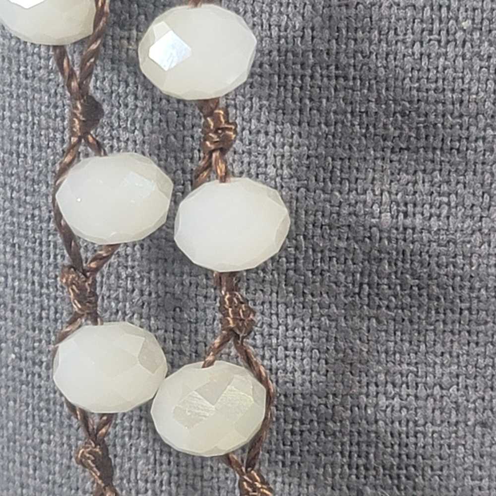 Other White Iridescent Beads Hand Strung 17.5" Ne… - image 4
