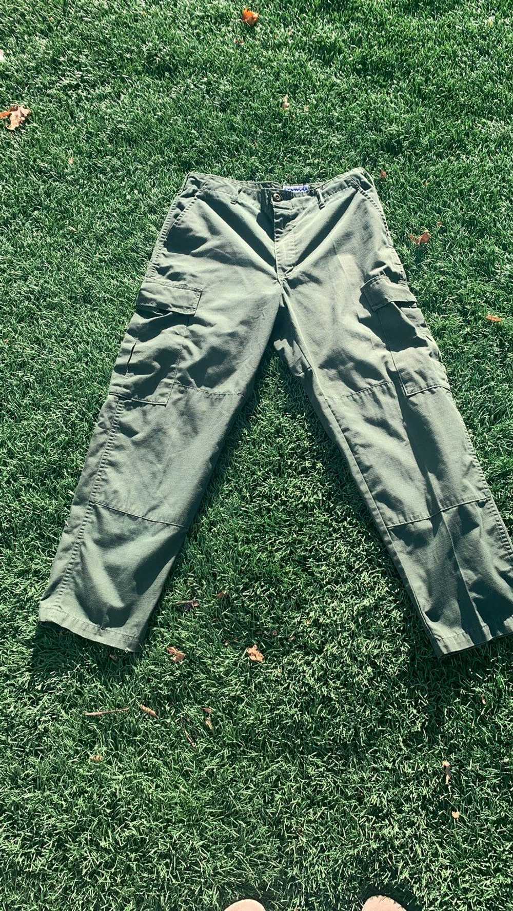 Made In Usa × Vintage Vintage Green Double Knee C… - image 1