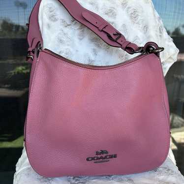 Tulip Pink Leather COACH Shoulder Bag - image 1