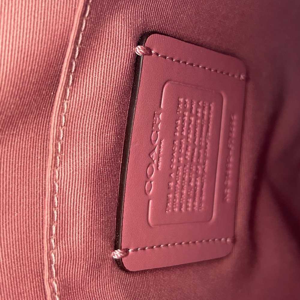 Tulip Pink Leather COACH Shoulder Bag - image 5