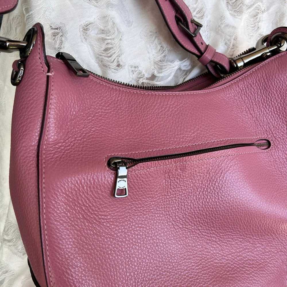 Tulip Pink Leather COACH Shoulder Bag - image 6