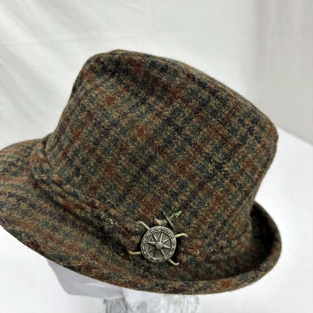 Vintage Champ VTG Fedora Cap Hat Fitted S Brown P… - image 2