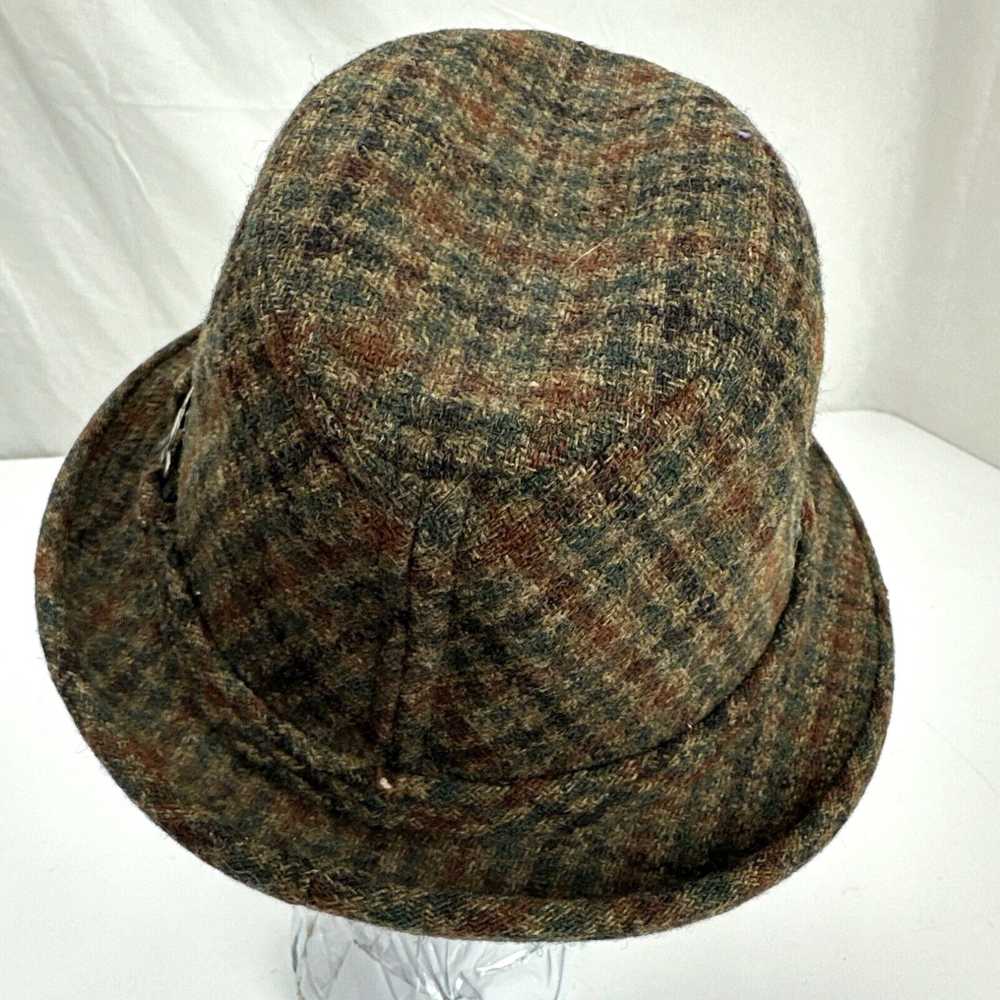 Vintage Champ VTG Fedora Cap Hat Fitted S Brown P… - image 3