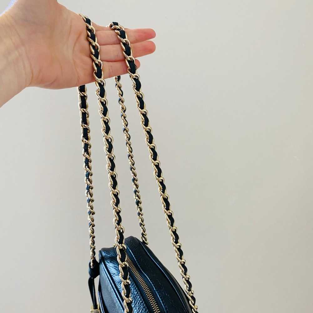 Tory Burch Thea Black Leather Chain Strap Tassels… - image 8
