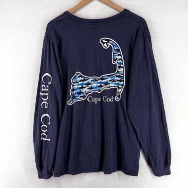 Vintage CAPE COD Shirt Men M CUFFY'S Shark Chatha… - image 1