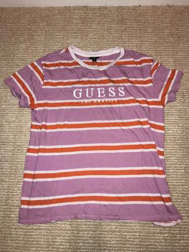 Guess Guess Los Angeles Burgundy and White Stripe 