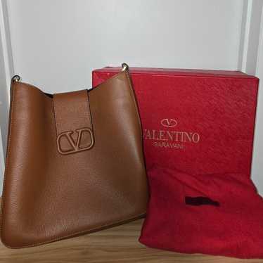 Valentino Brown Leather Shoulder Bag