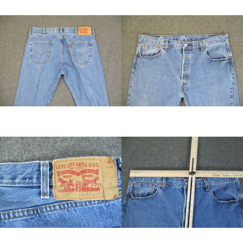 Levi's Levis 501 XX Jeans Mens 38X30* Blue Shrink… - image 4