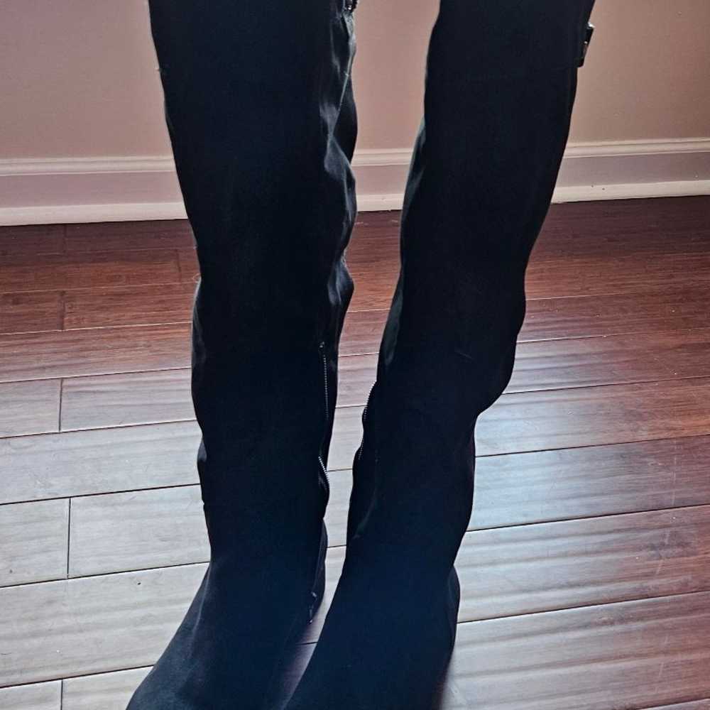 black knee high boots - image 3