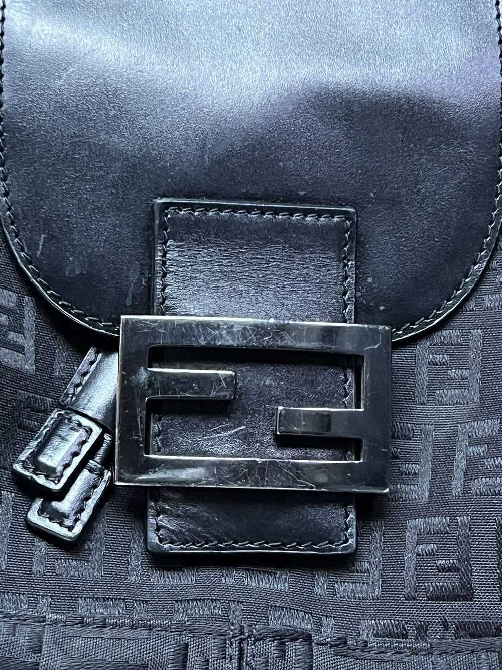 Fendi Vintage Fendi Zucca Small Mini Bag Black - image 2
