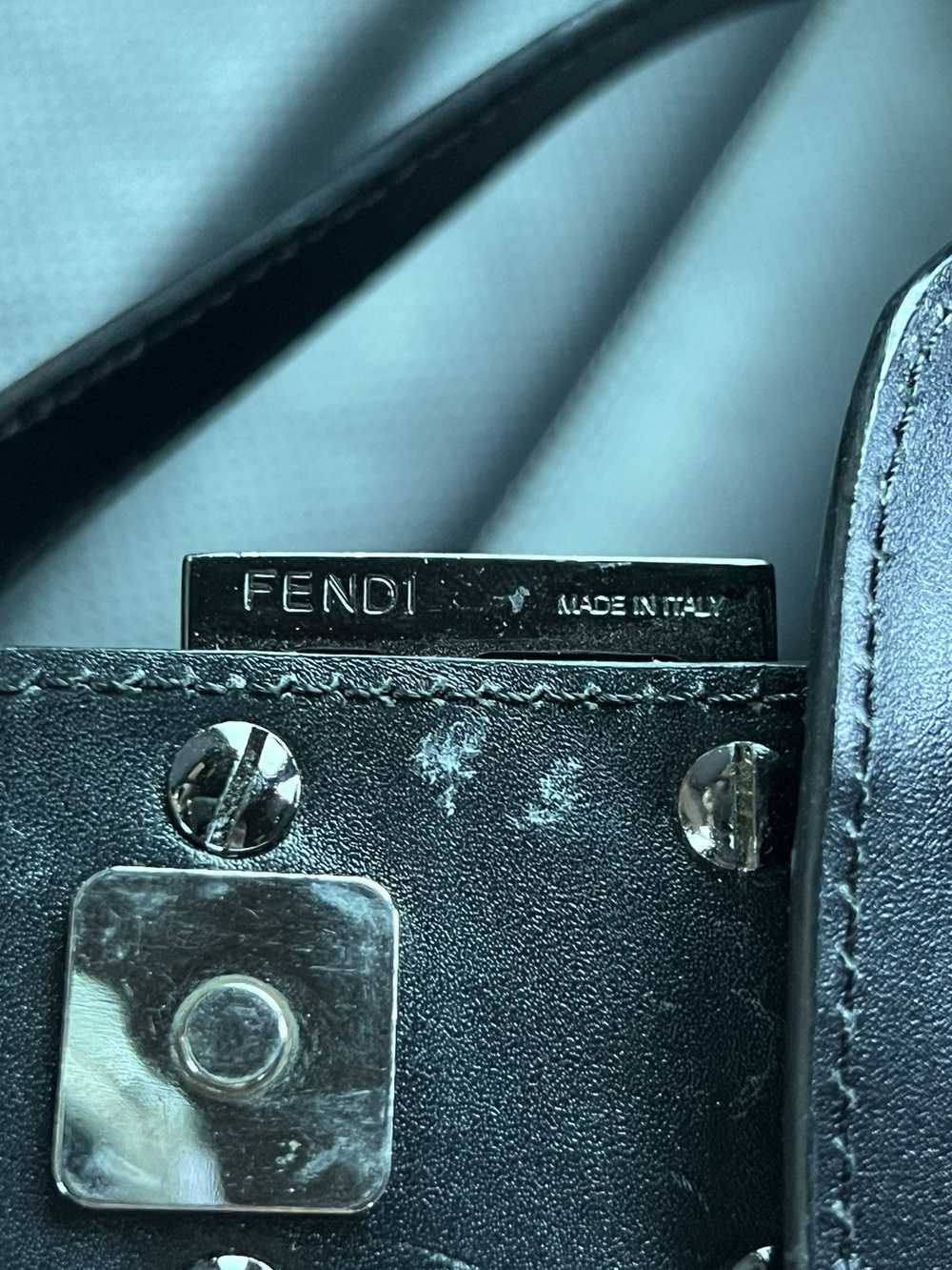 Fendi Vintage Fendi Zucca Small Mini Bag Black - image 7
