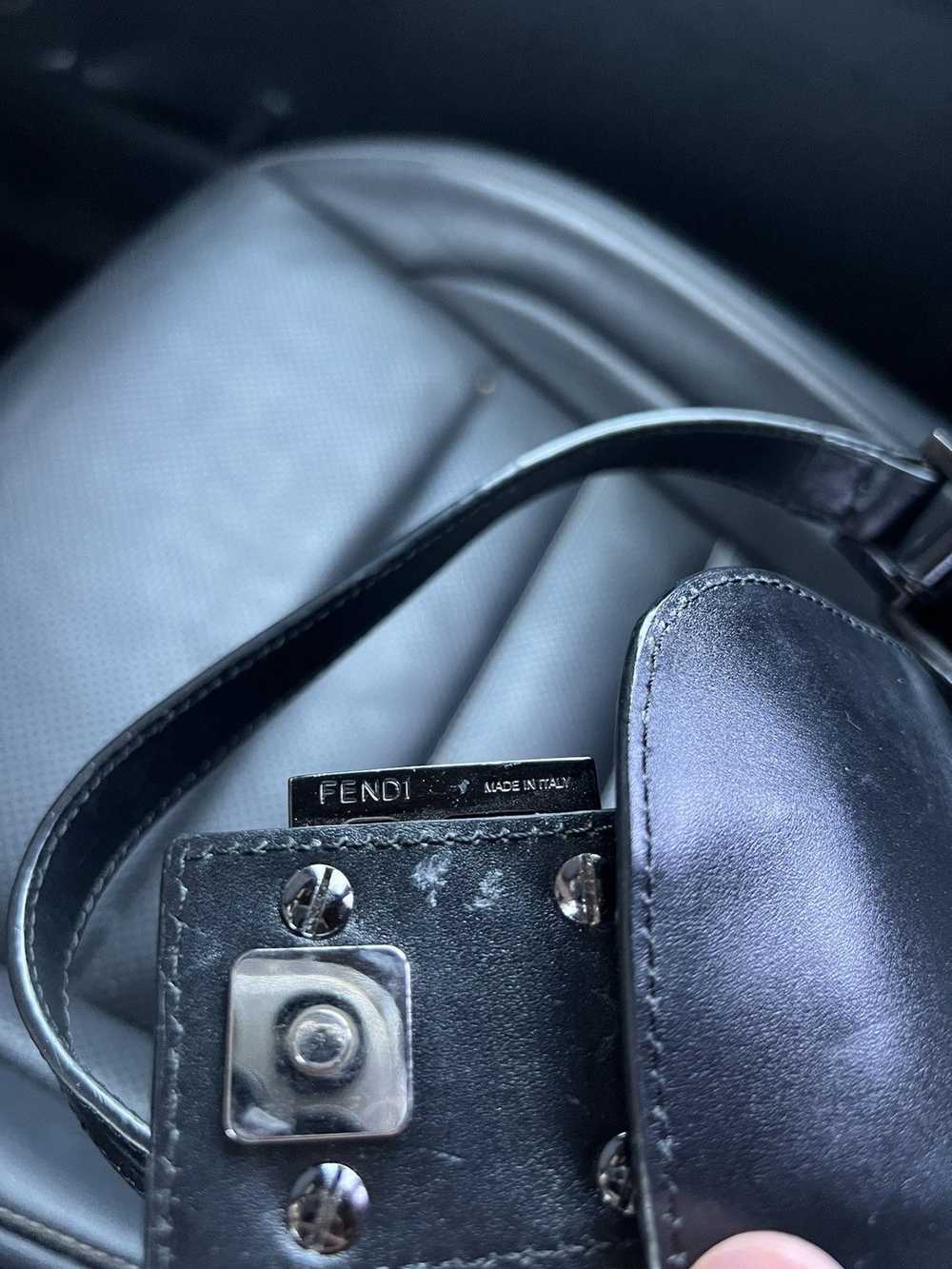 Fendi Vintage Fendi Zucca Small Mini Bag Black - image 8