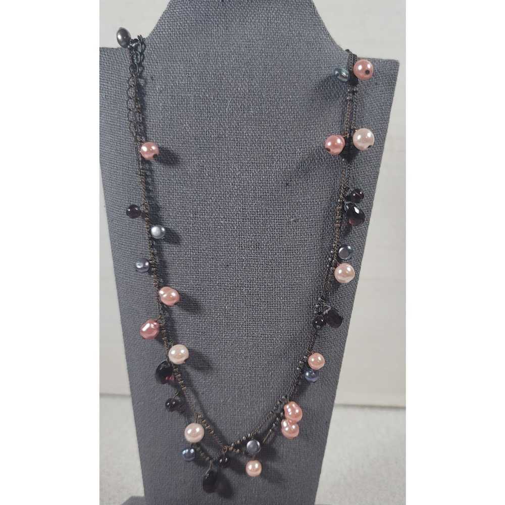 Other Cookie Lee Pink Single Strand Colored Pearl… - image 1