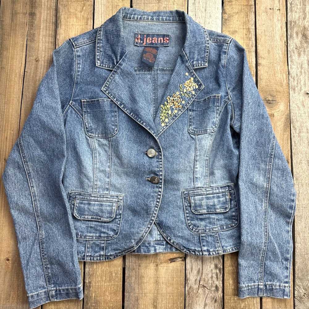 Vintage D. Jeans Blue Denim Jacket Womens Size M … - image 1