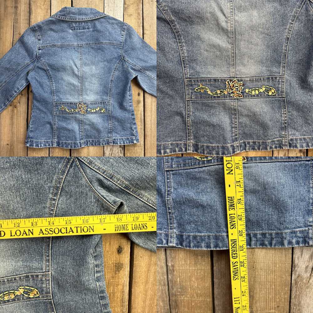 Vintage D. Jeans Blue Denim Jacket Womens Size M … - image 4