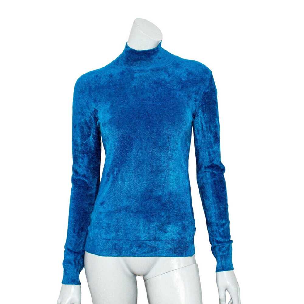 Marni MARNI Chenille Turtleneck Sweater in Blue M… - image 2