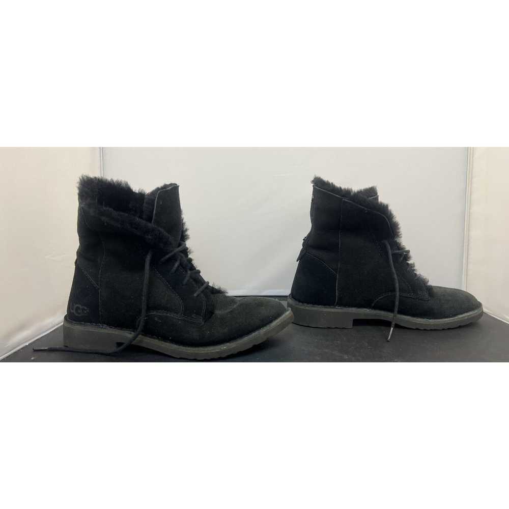 Women's UGG Quincy Suede Sheepskin Lace-Up Winter… - image 3