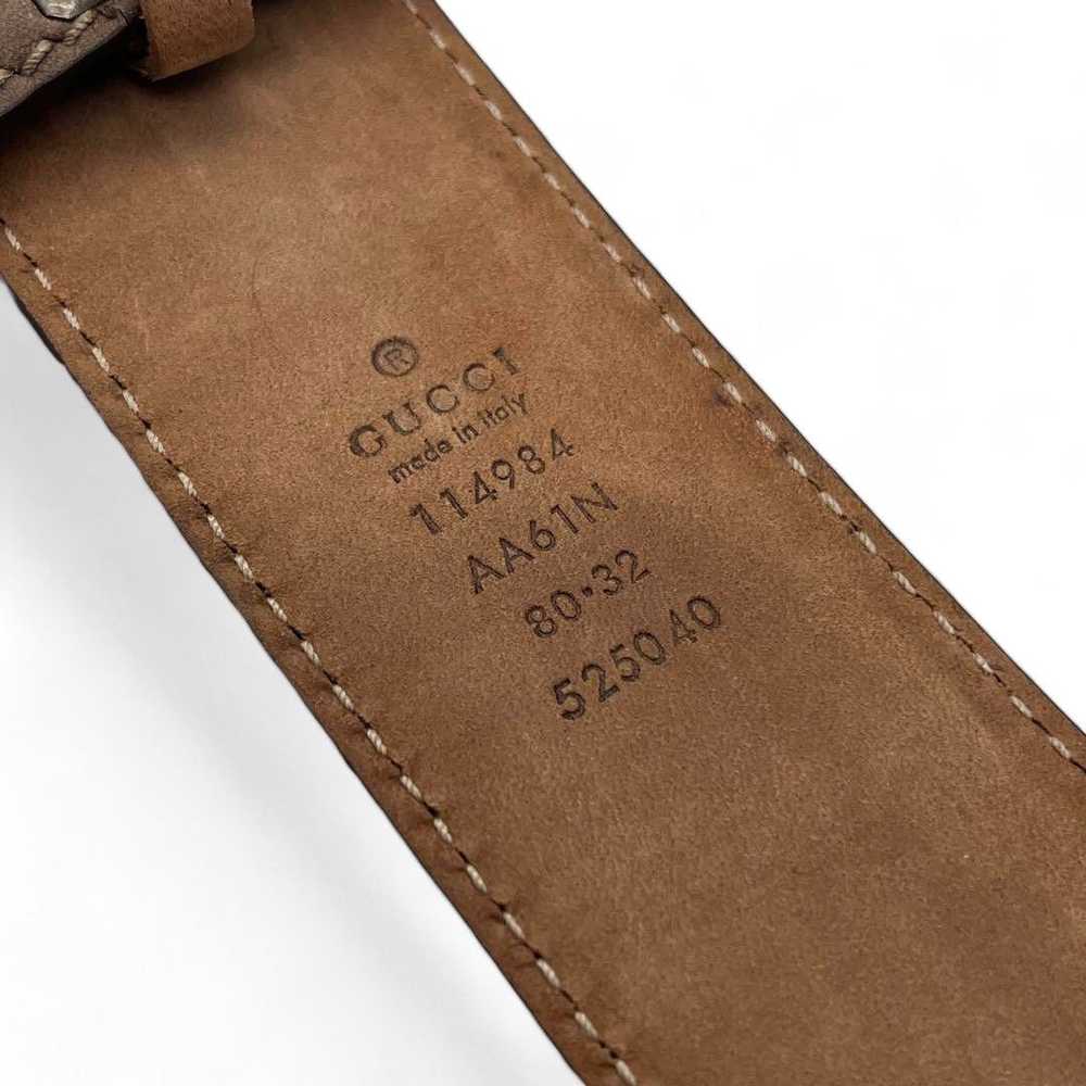 Gucci Gucci - brown leather belt GG monogram orig… - image 4