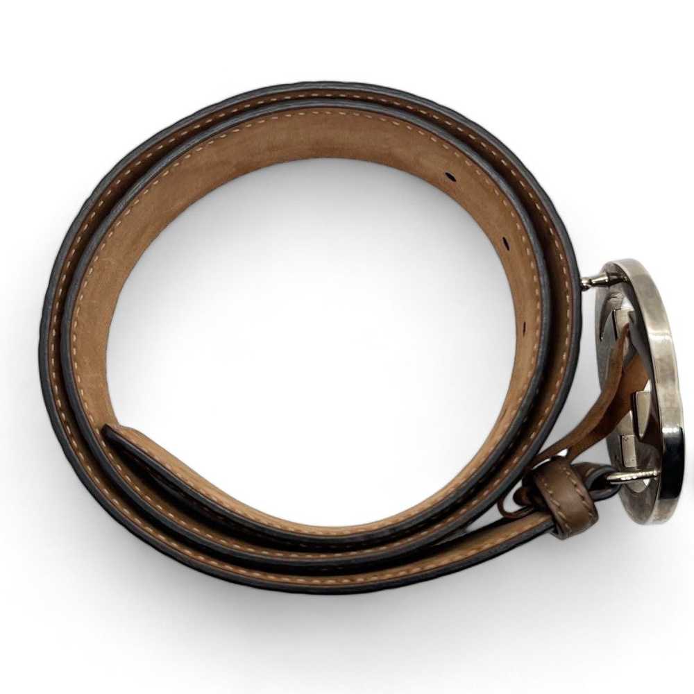 Gucci Gucci - brown leather belt GG monogram orig… - image 7