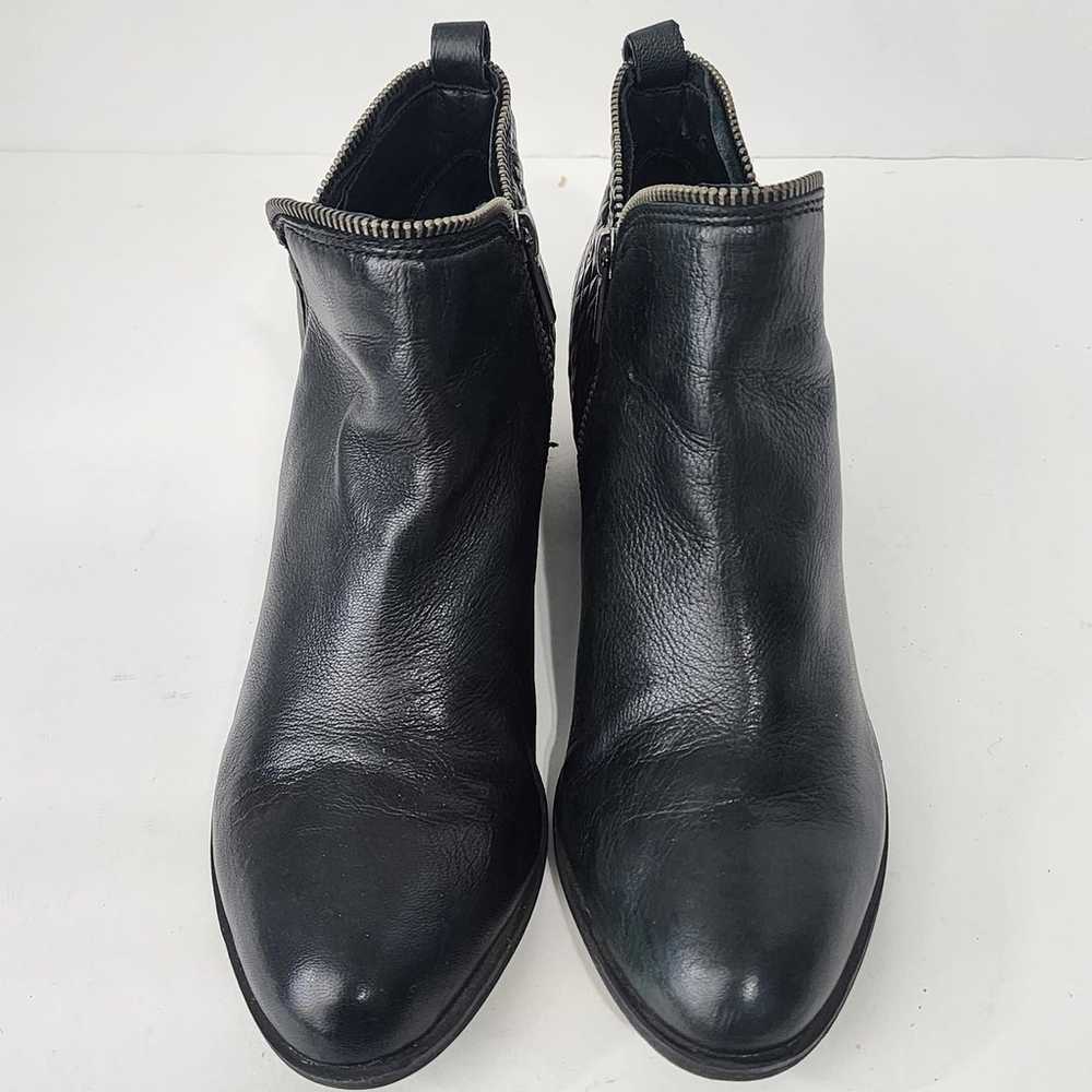 LUCKY BRAND Moto Boots Black Leather Double Zip A… - image 2