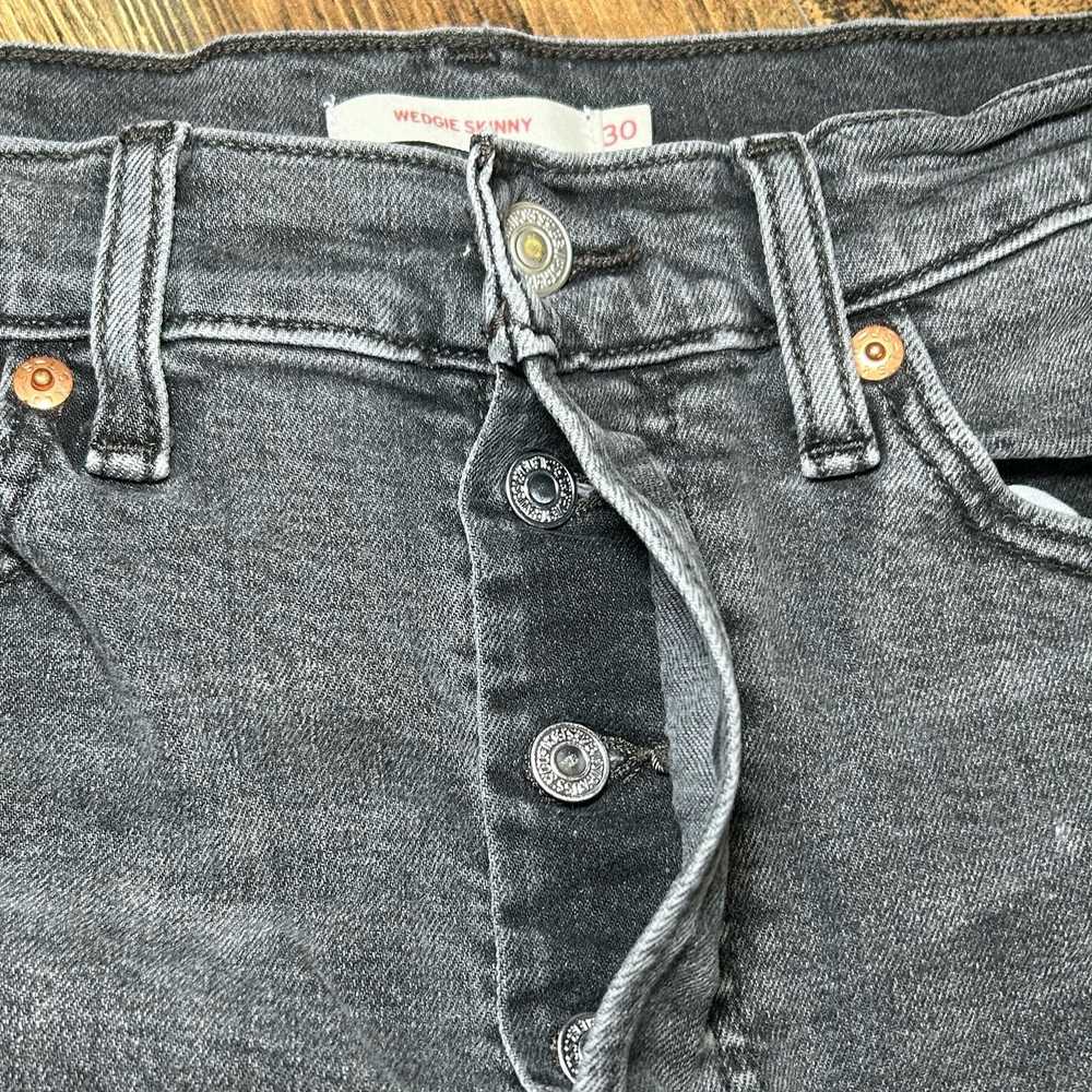 Levi's Levi's Wedgie Skinny Jeans Faded Black Hig… - image 8