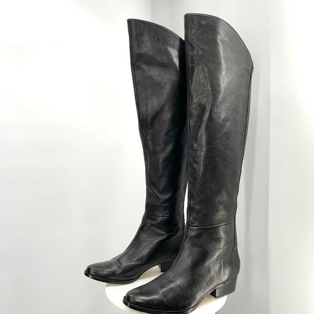 DOLCE VITA black genuine leather over the knee ri… - image 1