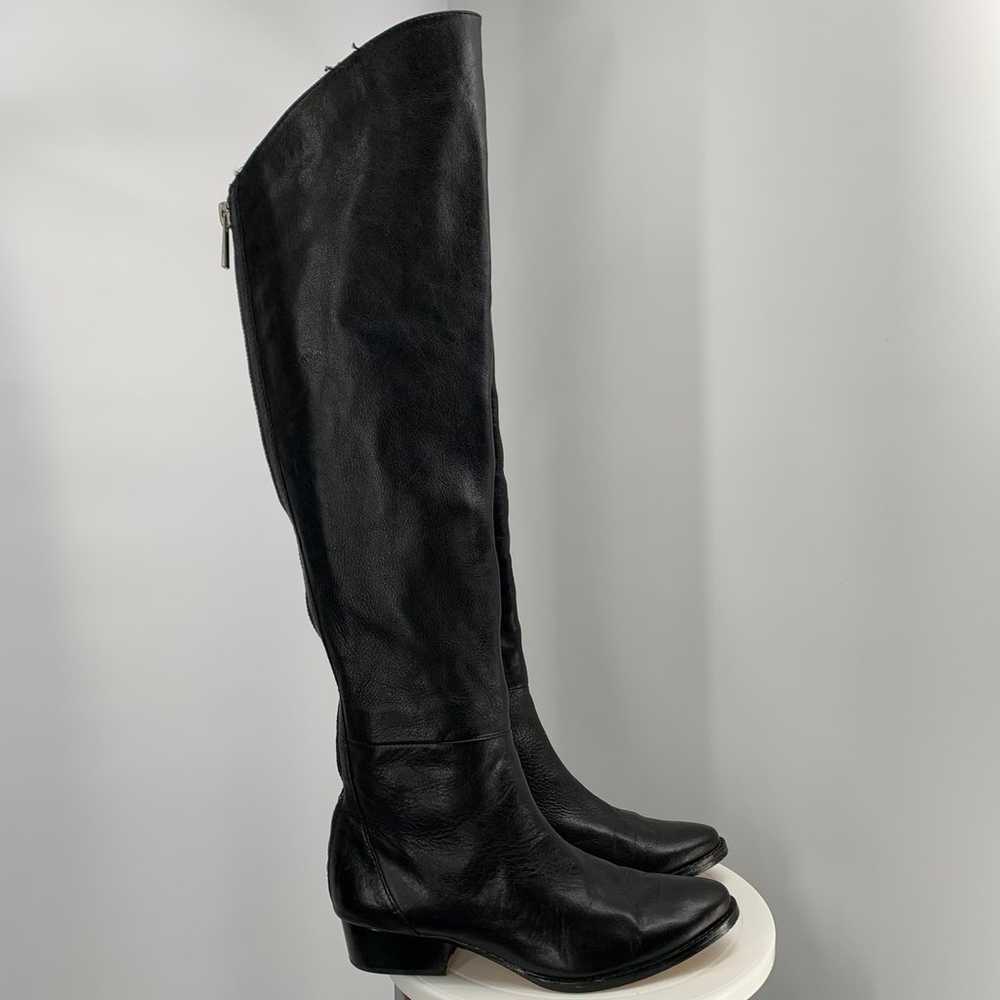 DOLCE VITA black genuine leather over the knee ri… - image 4