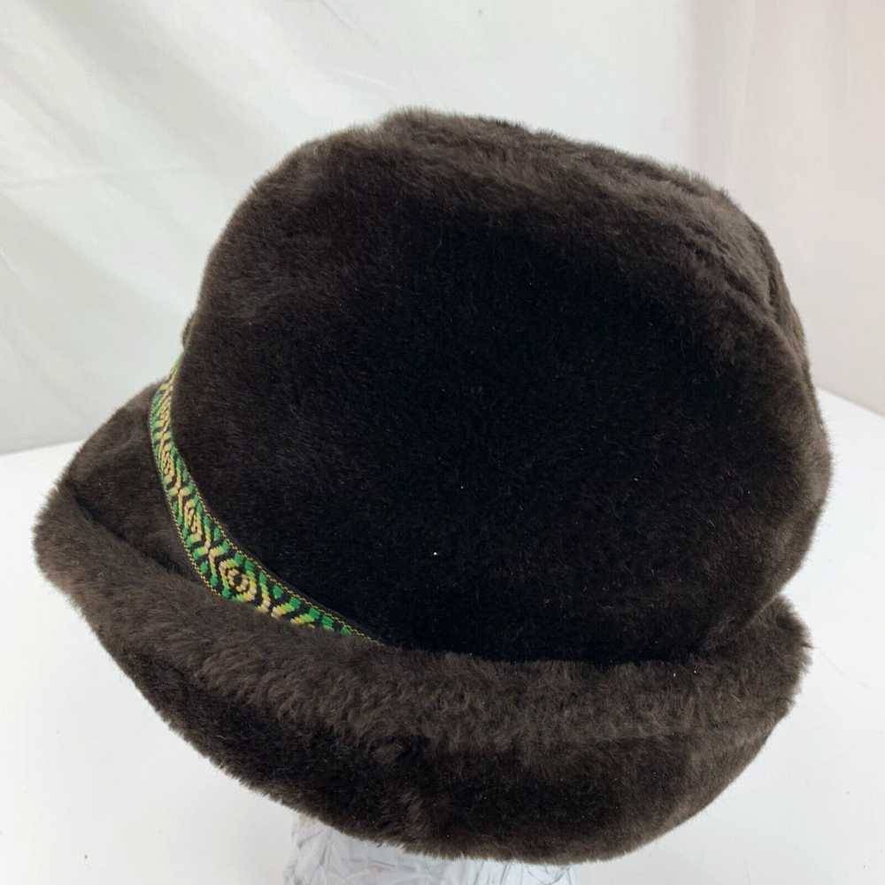 Vintage Brown Vintage Winter Cap Hat Fitted Size … - image 2