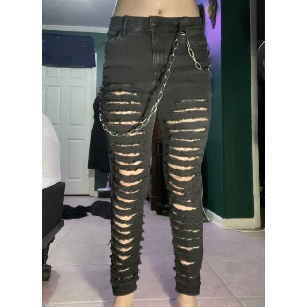 Vintage Extreme Distressed High Waisted Skinny Je… - image 5