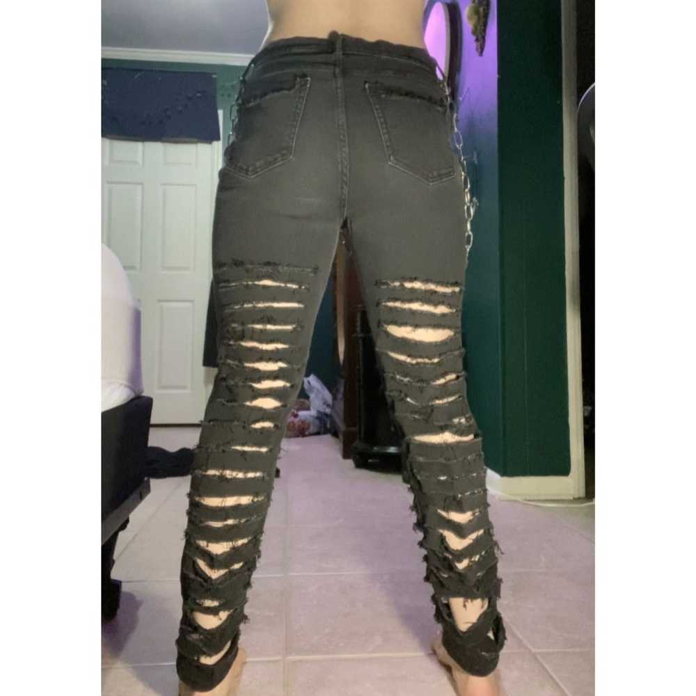 Vintage Extreme Distressed High Waisted Skinny Je… - image 6