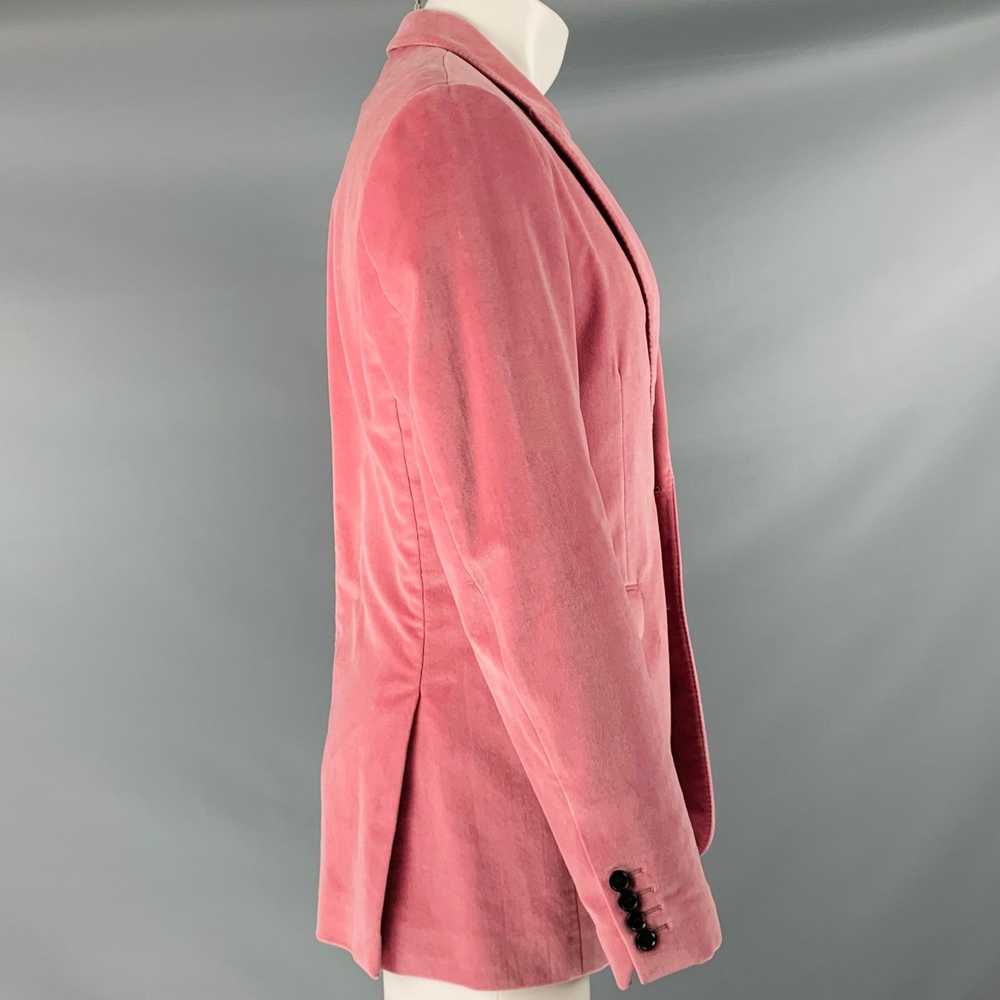 Burberry Pink Velvet Notch Lapel Sport Coat - image 3