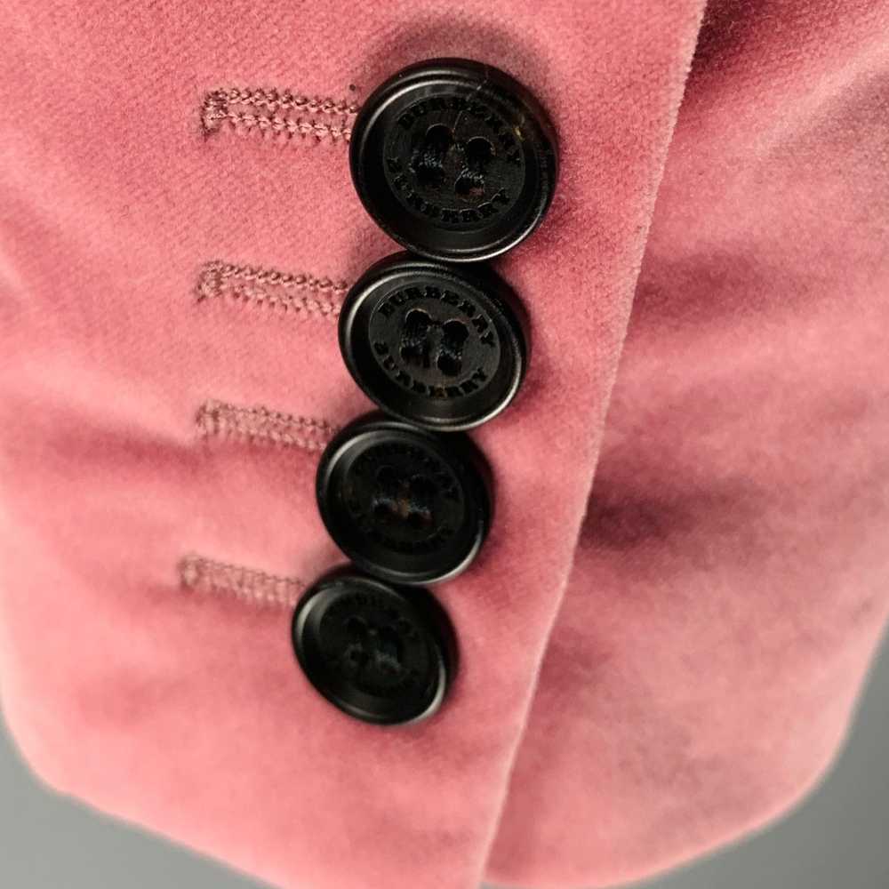 Burberry Pink Velvet Notch Lapel Sport Coat - image 5
