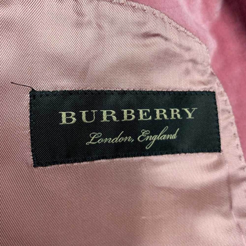 Burberry Pink Velvet Notch Lapel Sport Coat - image 8