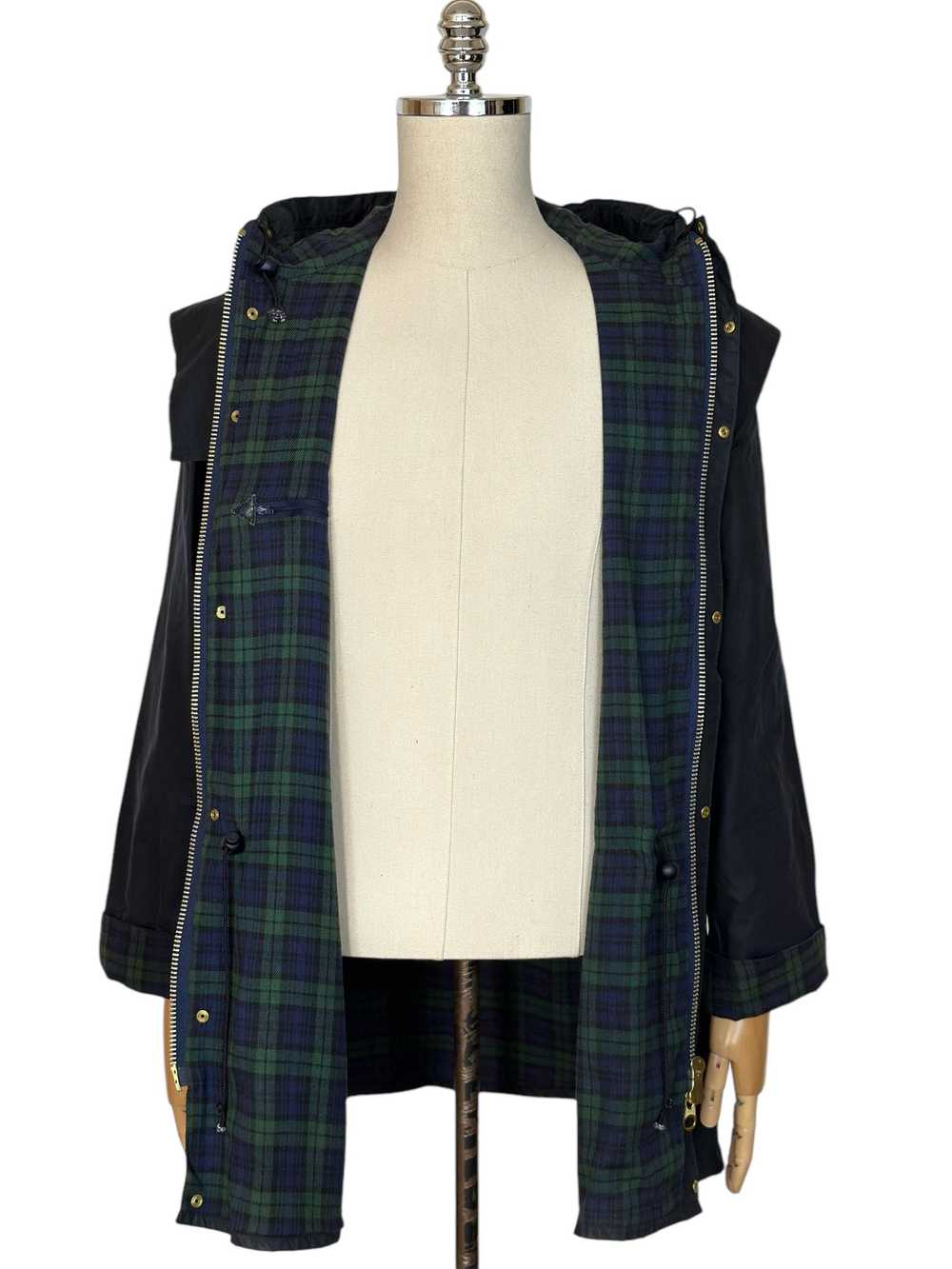 Barbour Barbour Tartan Lined Durham Dark Navy Wax… - image 4