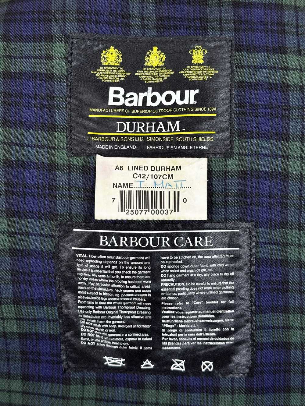 Barbour Barbour Tartan Lined Durham Dark Navy Wax… - image 6