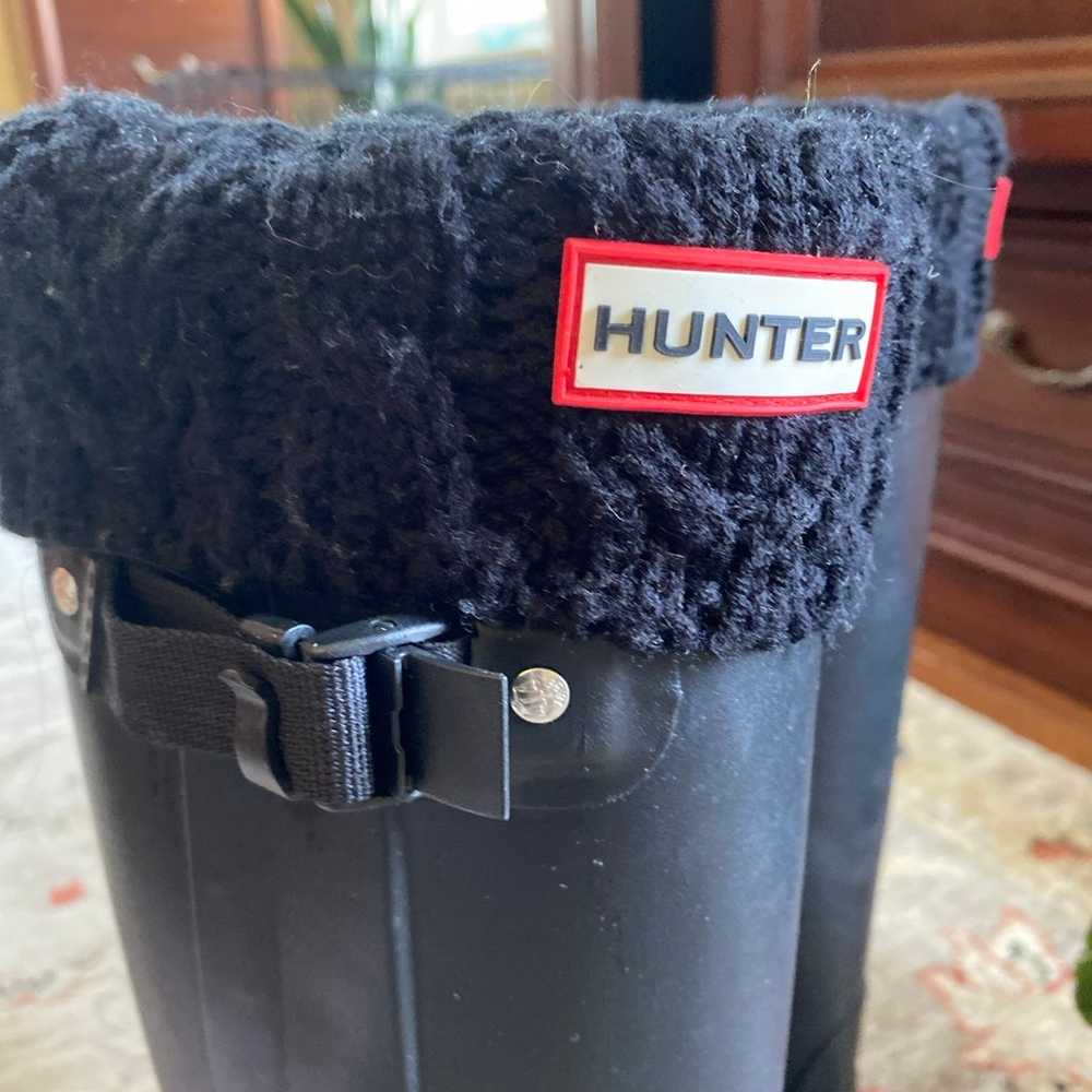 Hunter boots size 8 with fleece Liner - image 2
