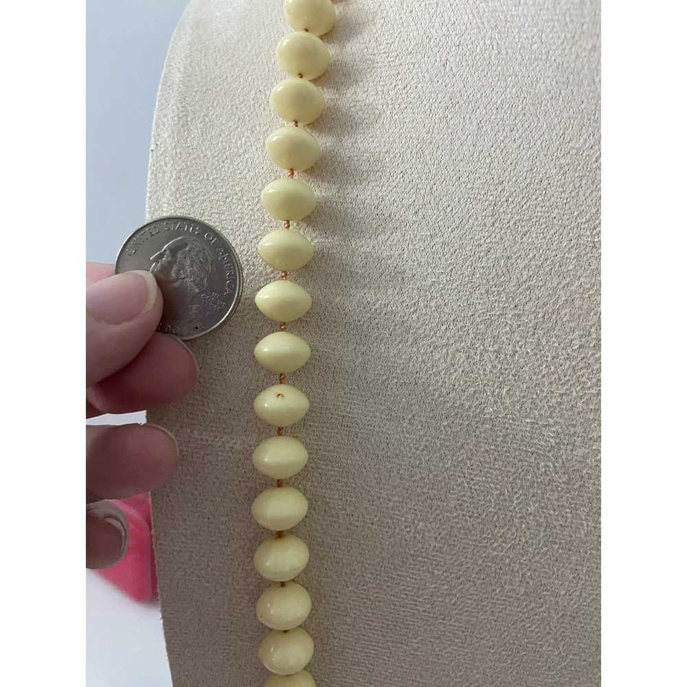 Generic Vintage cream rondelle bead necklace - image 3