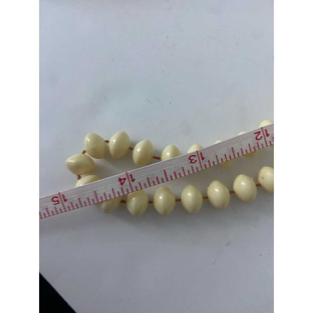 Generic Vintage cream rondelle bead necklace - image 4
