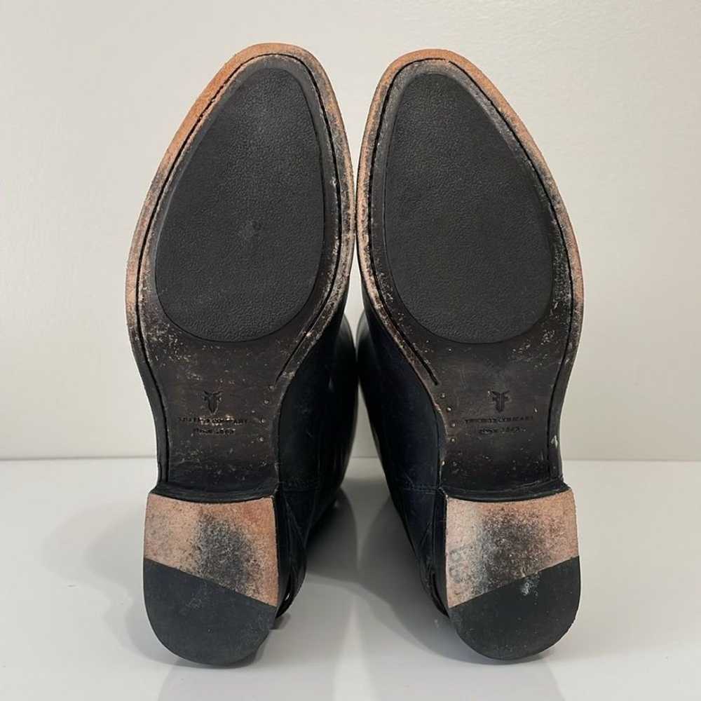 Frye Lindsay Plate black leather knee high boots.… - image 10